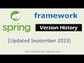 Spring Framework Version History - Updated Sept 2023