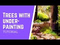 How to draw trees with underpaintingh with soft pastels step by step real time drawing tutorial