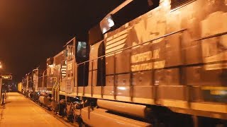 [4K] Railfanning The NS Chicago Line ALL NIGHT LONG in Waterloo, IN!