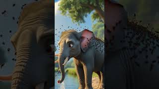 हाथी और चींटियों का साहस#The Courage of the Elephant and the Ants #shorts #youtubeshorts #kidsstory