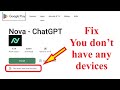 How to Fix You don't have any devices Error on Google Play Store in PC Laptop Problem Solve!!