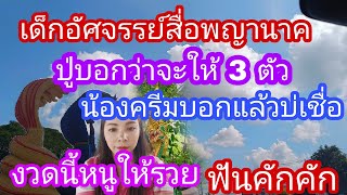 เด็กอัศจรรย์สื่อพญานาคน้องครีม บอกหวยแม่นมาก พญานาคมาให้ 3 ตัว 16/11/65