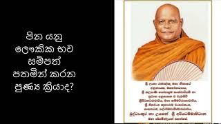 පින යනු ලෞකික භව සම්පත් පතමින් කරන පුණ්‍ය ක්‍රියාද? - Noble Dhamma