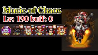 【HERO WARS】混沌の音楽 Music of Chaos : Level190: buff: 0 auto