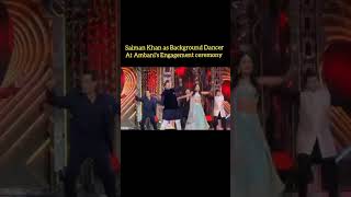 Salman khan as background dancer with Anant Ambani - Radhika Merchant at Ambani wedding #salmankhan
