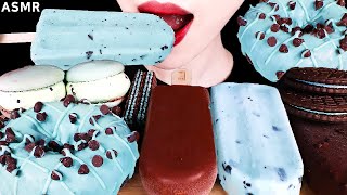 ASMR MINT CHOCOLATE ICE CREAM, HERSHEY, MACARON, DONUTS, BUBBLE TEA 민트초콜릿 EATING SOUNDS MUKBANG디저트먹방