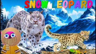 Animals For Kids | Snow Leopard | Leopard facts | Adventures With Whiskers