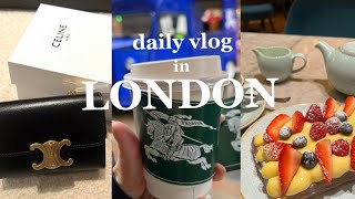 LONDON DIARIES 🍂♡ Harrods| buying new Celine Wallet|Cafe|Food|Fortnum \u0026 Mason| ロンドン長期滞在中のデイリーvlog🇬🇧