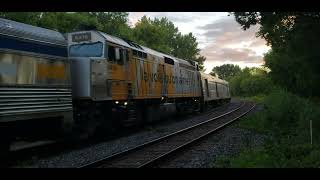 TRAINS VIA Rail Northern Quebec Budd Coaches and F40PH-2s at Notre Dame Curve