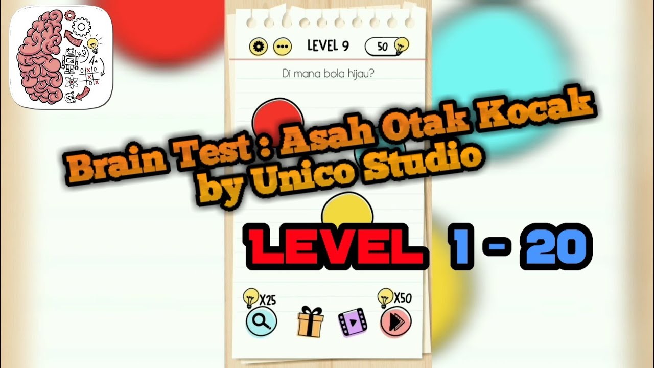 Brain Test : Tricky Puzzle Level 1 - 20 By Unico Studio (Indonesian ...