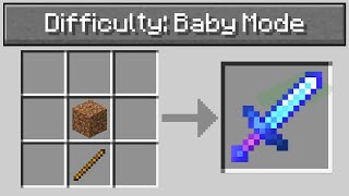 Minecraft, But With "Baby Mode" Difficulty..