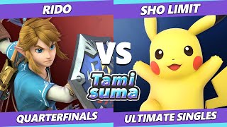 TAMISUMA 204 Quarterfinals - Rido (Link) Vs. Sho Limit (Pikachu) Smash Ultimate SSBU