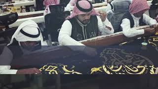 The Kiswah of the Kaaba is adorned with gold, silver, and silk⁩