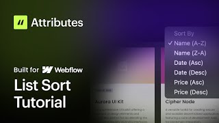 Sort CMS Collection lists in Webflow without code using Attributes v2