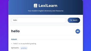 English Dictionary Project using HTML, CSS & JavaScript | Dictionary Web App Tutorial