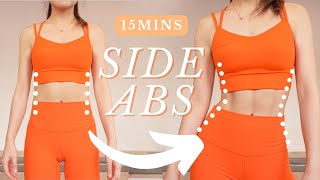 15min Side Abs & Love Handles Workout | 🔥 Lose Muffin Top Fat ⌛️Hourglass Shape