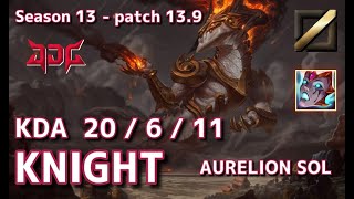 【EUWサーバー/M1】JDG Knight オレリオンソル(Aurelion Sol) VS シンドラ(Syndra) MID - Patch13.9 EUW Ranked【LoL】