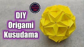 KUSUDAMA || How To Make Kusudama Ball With Paper | Easy Paper Craft Idea's | Origami Paper Craft