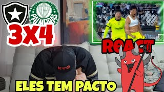 CORINTIANO REAGINDO (REACT) BOTAFOGO 3X4 PALMEIRAS | BRASILEIRÃO 2023 !!!