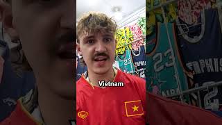 Buying Vietnam Football Top In Street Market 🇻🇳