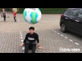 crazy freestyle football with giant football pelota events