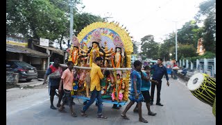 DEBI BARAN \u0026 TRADITIONAL BISARJAN ON BIJAYA DASHAMIদেবীবরণওপ্রাচীন প্রথানুসারে বেহারার কাঁধে বিসর্জন