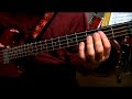 Walking Measures 1-2 of a D Flat Scale for Advanced Bass Guitar