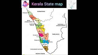 kerala and it's districts#indiangeography#map#kerala#india#geography#upsc#opsc#shorts#studywithkoko