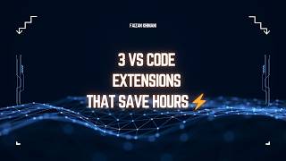 3 VS Code Extensions That Save Hours ⚡