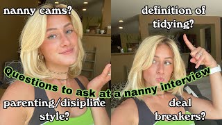 20 questions to ask at your nanny interview...Nanny interview questions for parents.
