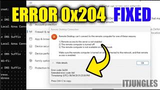 Fix Remote Desktop Error 0x204 on Windows 11 (Cannot Connect Fix)