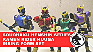 SOUCHAKU HENSHIN SERIES KAMEN RIDER KUUGA RISING FORM SET REVIEW (BAHASA MELAYU)