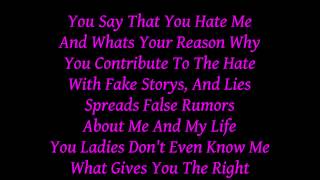 Miss Lady Pinks 'Haters' w/lyrics