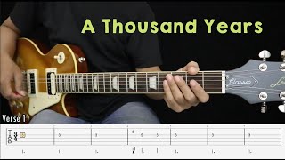A Thousand Years - Christina Perri - Instrumental Guitar Cover + TAB