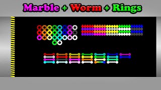 Marble + Worm + Rings (Survival Race in Algodoo) - Thc Game Mobile