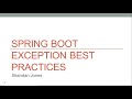 Spring Boot Exception Best Practices Example