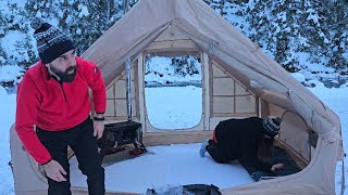 SNOWY NEW YEAR S CAMP AT -10 DEGREES