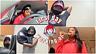 COME TO WORK WITH ME || first day working at Wendy’s 🍟