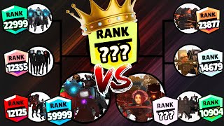 Skibidi Toilet Brawl Stars Rank Up Tournament| ALL AGENT BOSSES vs ALL SKIBIDI TOILET BOSSES