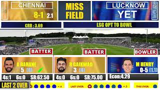 🔴Live IPL: Lucknow vs Chennai, Match 34 | LSG vs CSK Live match Today | IPL Live Scores & Commentary