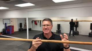 Learn martial arts at home for beginners: bo staff training