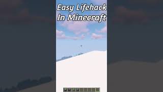 Easy Lifehack In Minecraft! #Shorts #shorts #youtubeshorts #minecraft #lifehack