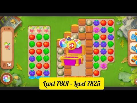 Gardenscapes (Nivel 7801 – Nivel 7825) – Todos los rompecabezas – Jugabilidad PARTE – 363