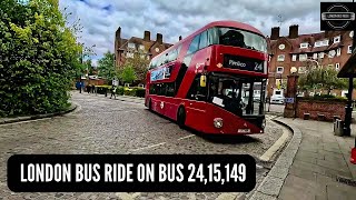 🚌 North London Bus Ride: Hampstead Heath to Edmonton Green via Trafalgar Square | Summer Journey