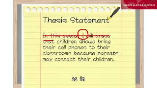 Thesis Statements 101