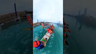 Dragons Boat Race Helm POV. #dragonboat #watersport #dragonboatrace #fitness #paddling #insta360