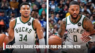 BUCKS RALLY IN THE FOURTH behind Giannis & Dame's 25 STRAIGHT 😱 | NBA on ESPN