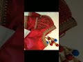 red colour maggam work blouse design