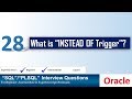 Oracle PL SQL interview question Instead of Trigger