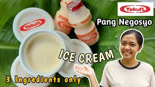 YAKULT ICE CREAM| PANG NEGOSYO| EASY TO MAKE| 3 INGREDIENTS ONLY| ATE JOY'S MERIENDA